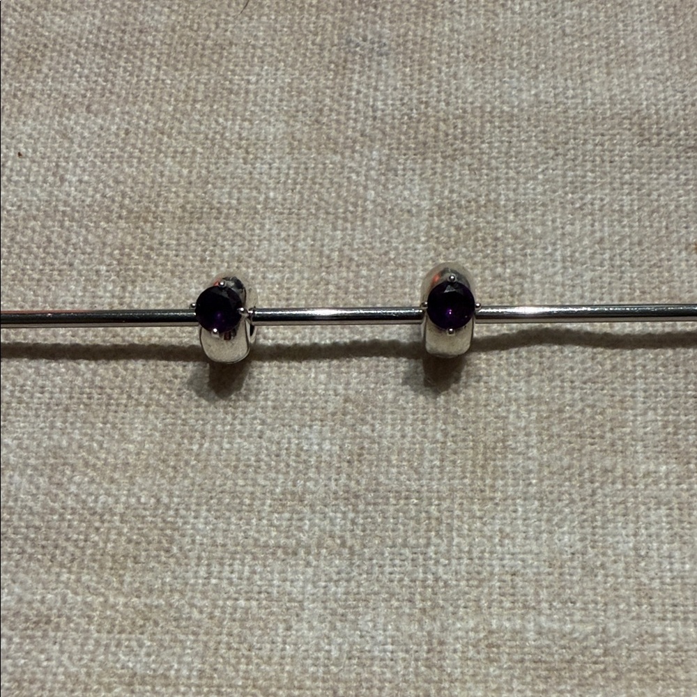Pandora Elegant Silver and Purple Stoppers